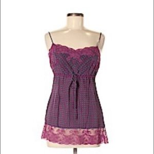 Express Design studio lace and silk cami top M